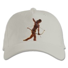 Baseball cap with Print Tomb Raider Strong Lara Croft Print - white