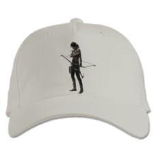 Baseball cap with Print Tomb Raider Hero Girl Lara Croft - white