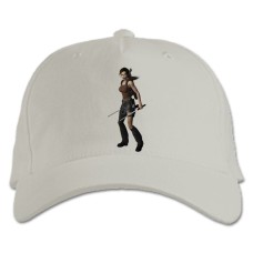 Baseball cap with Print Tomb Raider Powerful Hero Lara Croft - white