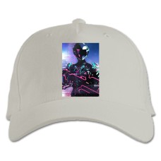 Baseball cap with Print Warframe Neon Hero - white