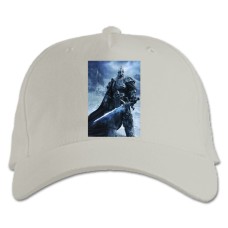 Baseball cap with Print World Of Warcraft Lich King - white