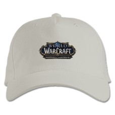 Baseball cap with Print World Of Warcraft Logo - white