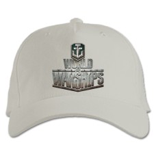 Baseball cap with Print World Of Warships Logo - white