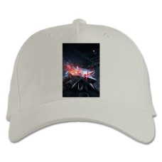 Baseball cap with Print The Witcher Sign - white