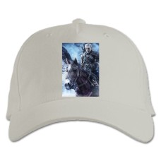 Baseball cap with Print The Witcher Hero Geralt Of Rivia - white