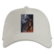 Baseball cap with Print The Witcher Geralt - white