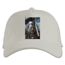 Baseball cap with Print The Witcher Geralt Hero - white