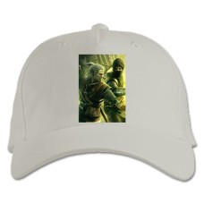 Baseball cap with Print The Witcher Heroes Print - white