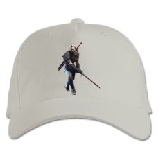 Baseball cap with Print The Witcher Print Geralt Of Rivia - white