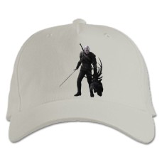 Baseball cap with Print The Witcher Strong Geralt Of Rivia - white