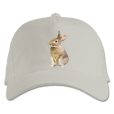 Baseball cap with Print Cute Rabbit - white