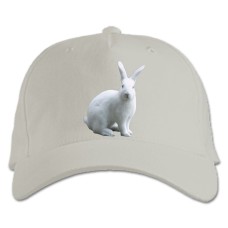 Baseball cap with Print White Rabbit - white
