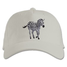 Baseball cap with Print Zebra Walks - white