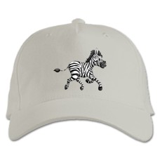 Baseball cap with Print Small Zebra From Cartoon - white