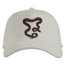 Baseball cap with Print Cute Snake With Circles - white