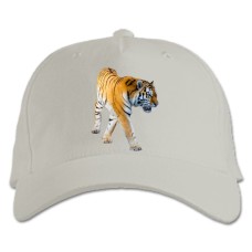 Baseball cap with Print Tiger Walks - white