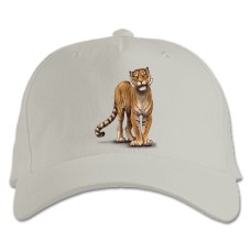 Baseball cap with Print Tiger - white