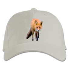 Baseball cap with Print Fox Walks - white