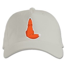 Baseball cap with Print Fox Sniffing - white