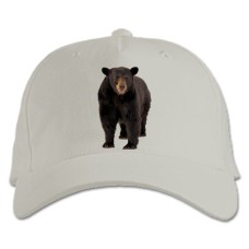 Baseball cap with Print Funny Bear - white
