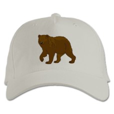 Baseball cap with Print Bear From Cartoon - white