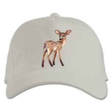 Baseball cap with Print Cute Dear From Cartoon - white