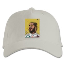 Бейсболка с принтом Пост Малон - белая