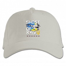 Baseball cap with Print The ghost of Kiev Ukraine - white
