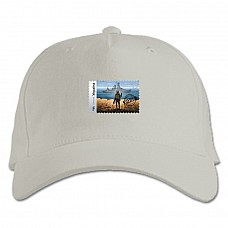 Бейсболка с принтом Марка Русский военный корабль Done, иди нахуй - белая