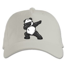 Бейсболка с принтом Панда Даб - белая