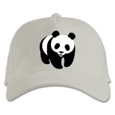 Baseball cap with Print Famous Panda - white
