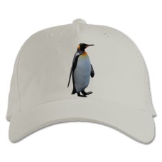 Бейсболка с принтом Пингвин - белая