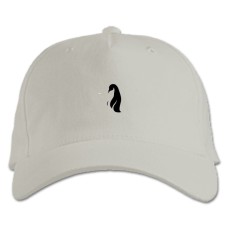 Бейсболка с принтом Пингвин С Крыльями - белая