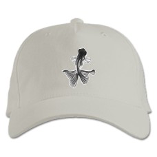 Baseball cap with Print Art Of Fish - white