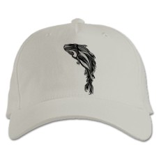 Бейсболка с принтом Рыба С Красивой Сказкой - белая