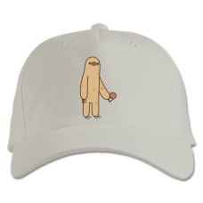 Baseball cap with Print Sloth With Ice Cream - white