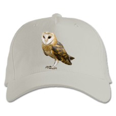 Baseball cap with Print Brown Owl - white