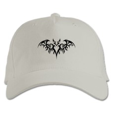 Baseball cap with Print Bat - white