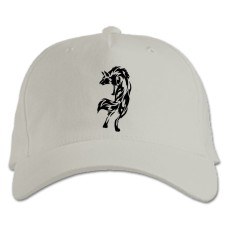 Baseball cap with Print Wolf Like Tattoo - white
