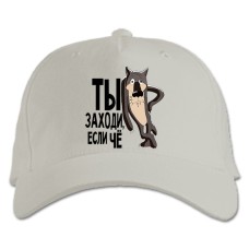 Baseball cap with Print You Come In, If That - white