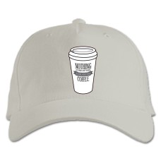 Baseball cap with Print Coffee And Girl 2 - white