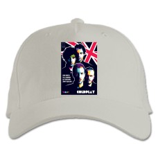 Baseball cap with Print Coldplay - white