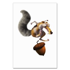 Notebooks A5 with print Scrat Ice Age Squirrel And Acorns -