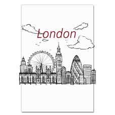 Notebooks A5 with print London -