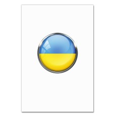 Блокнот А5 с принтом Флаг Круглый Украины -