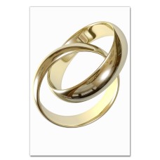 Notebooks A5 with print Wedding Gold Rings -