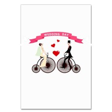 Notebooks A5 with print Bride And Groom On Bicycles -