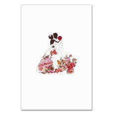 Notebooks A5 with print The Bride And Groom In Roses -