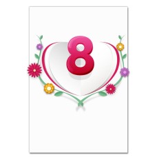 Блокнот А5 с принтом 8 Марта В Виде Сердца -