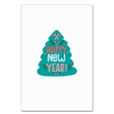 Notebooks A5 with print Happy New Year Tree Turquoise -